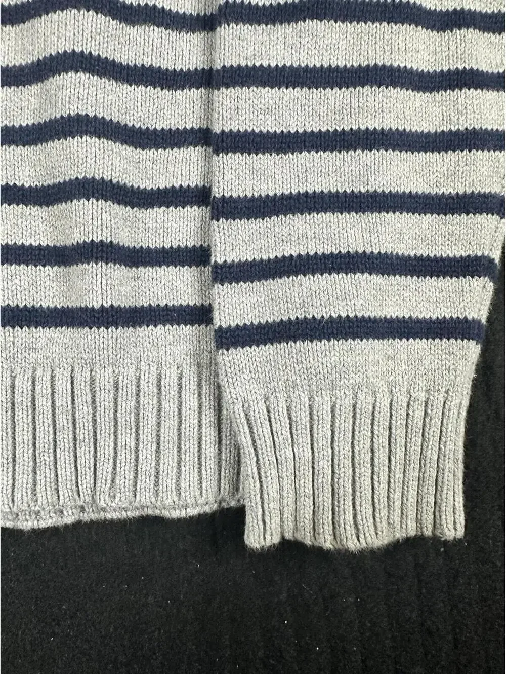 🧵✨ Boys Gray Striped Sweater, Sz Small(5-6), Gymboree, Crew 100% Cotton 🧵✨